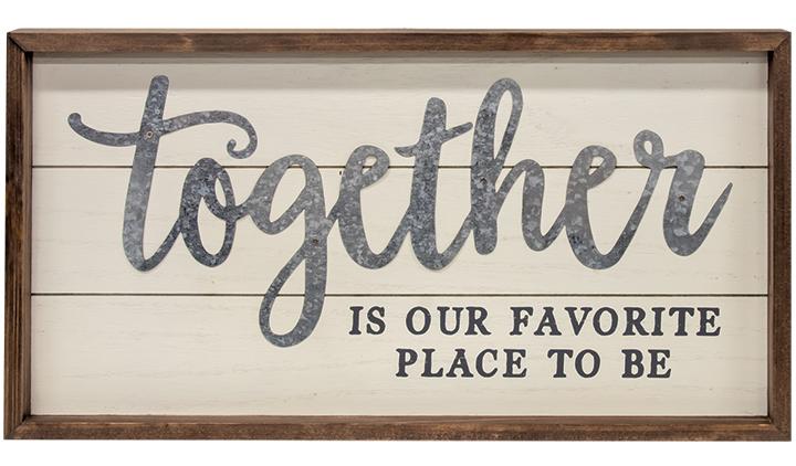 Together Is Our Favorite Place Shiplap Frame
