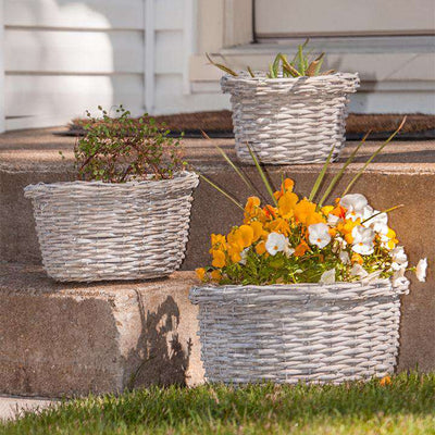 *3/Set, Gray Willow Baskets