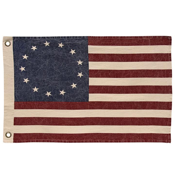 Stonewashed Betsy Ross American Flag, 17"x28"