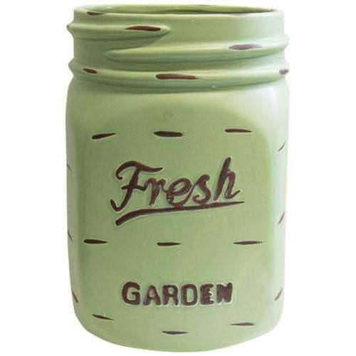 Green Mason Jar Planter - The Fox Decor