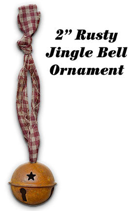 Rusty Jingle Bell, 2" with Star Cutouts