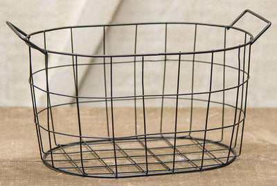 Black Wire Oval Basket, 8.75x5.75