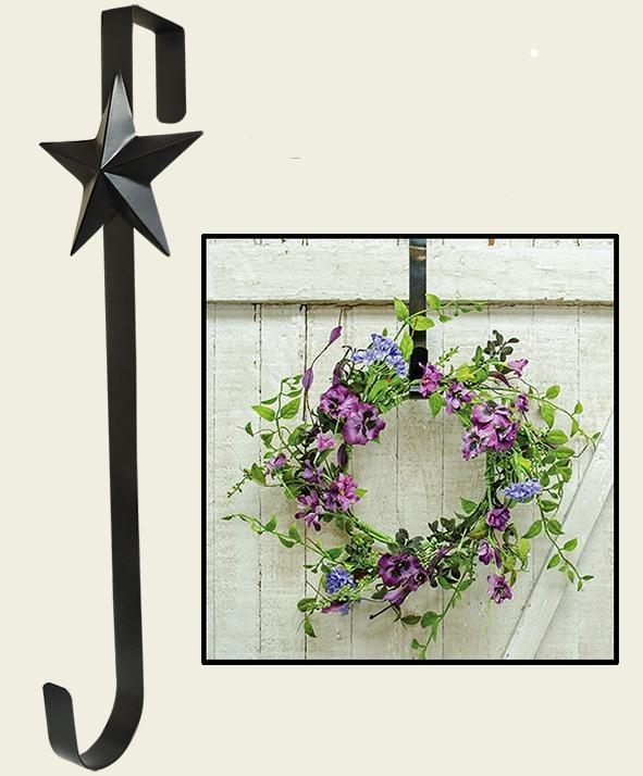 15" Black Star Wreath Hanger