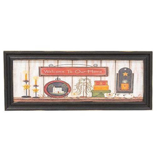 Welcome To Our Home Framed Print, 6x18