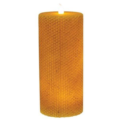 Wrapped Honeycomb LED Pillar, 3" x 7" - The Fox Decor