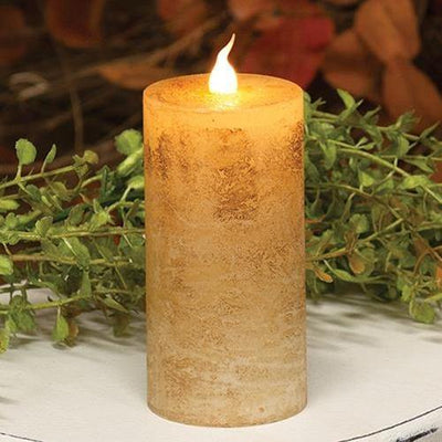 Grungy Tan LED Pillar Candle, 2