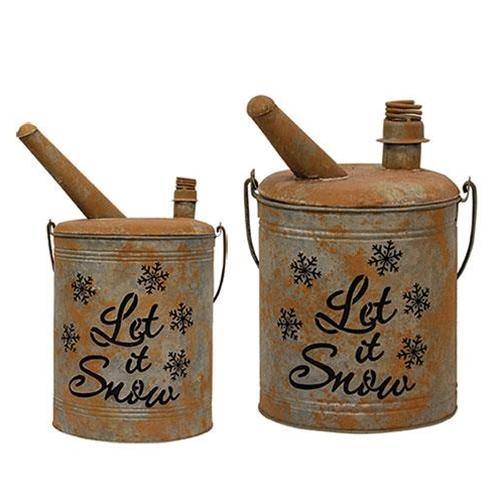 2/Set, Let It Snow Gas Cans - The Fox Decor