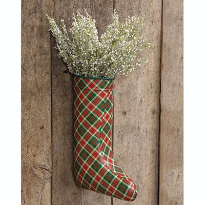 Tartan Tidings Metal Stocking