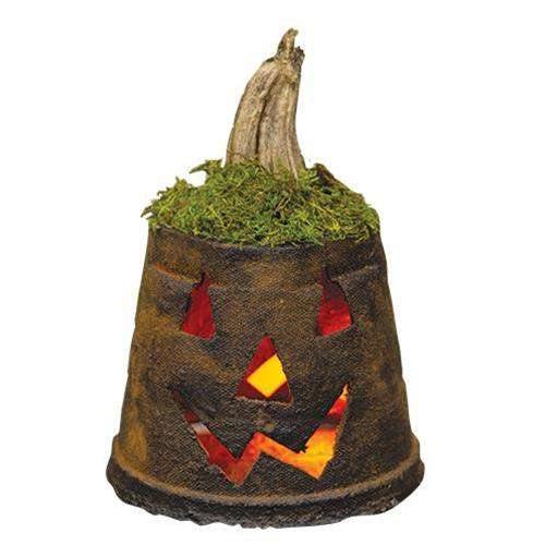 Wax Dipped Light Up Pumpkin, Black - The Fox Decor