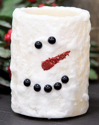 Snowman Face LED Pillar, 4