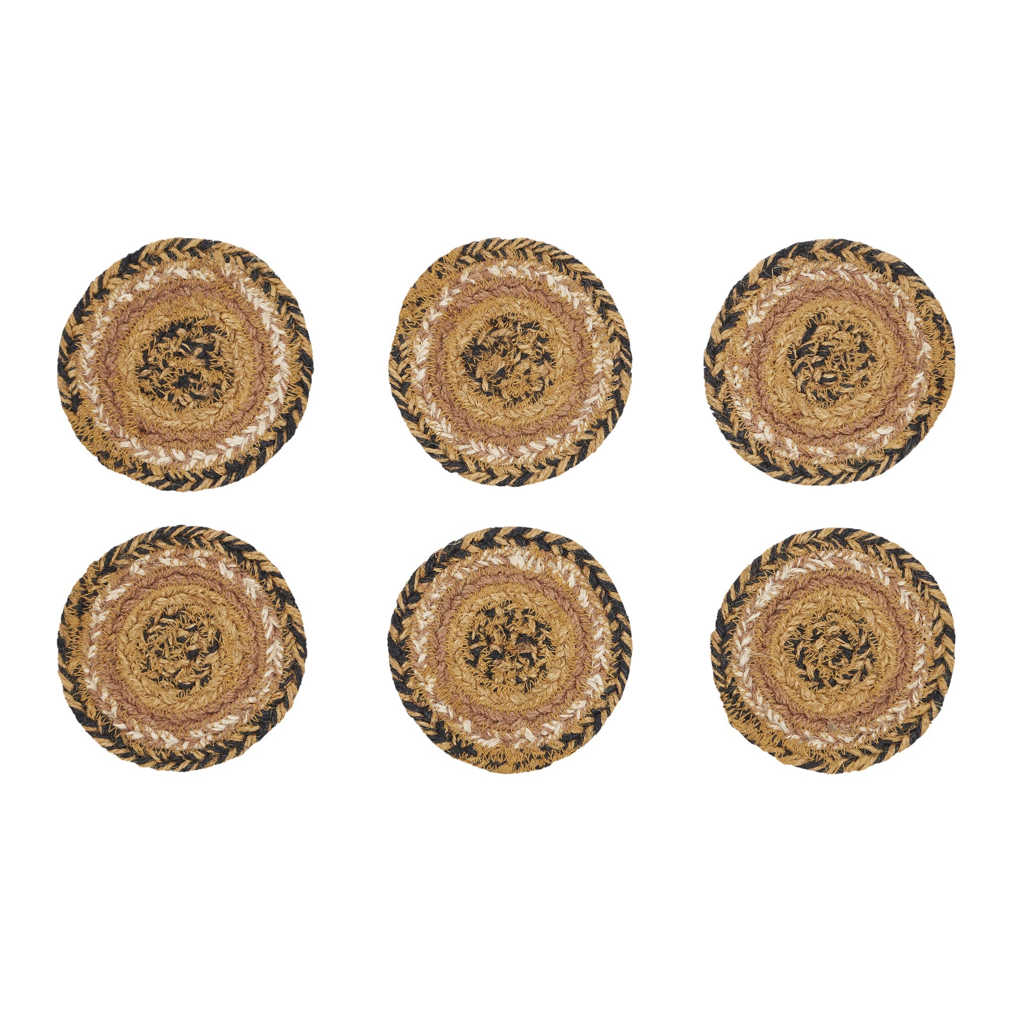 Kettle Grove Jute Coaster Set of 6 VHC Brands