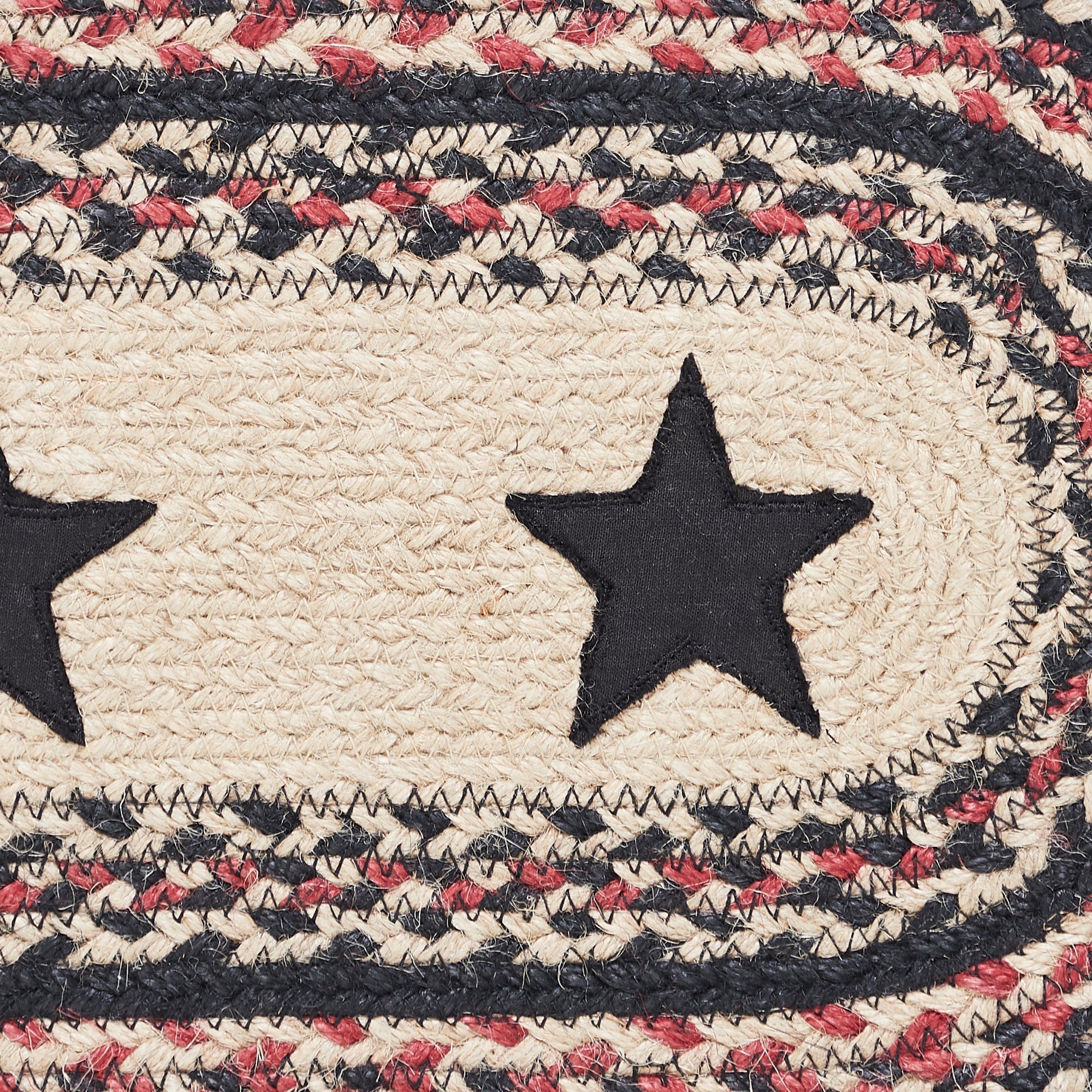 Colonial Star Jute Braided Oval Table Runner 8x24 VHC Brands
