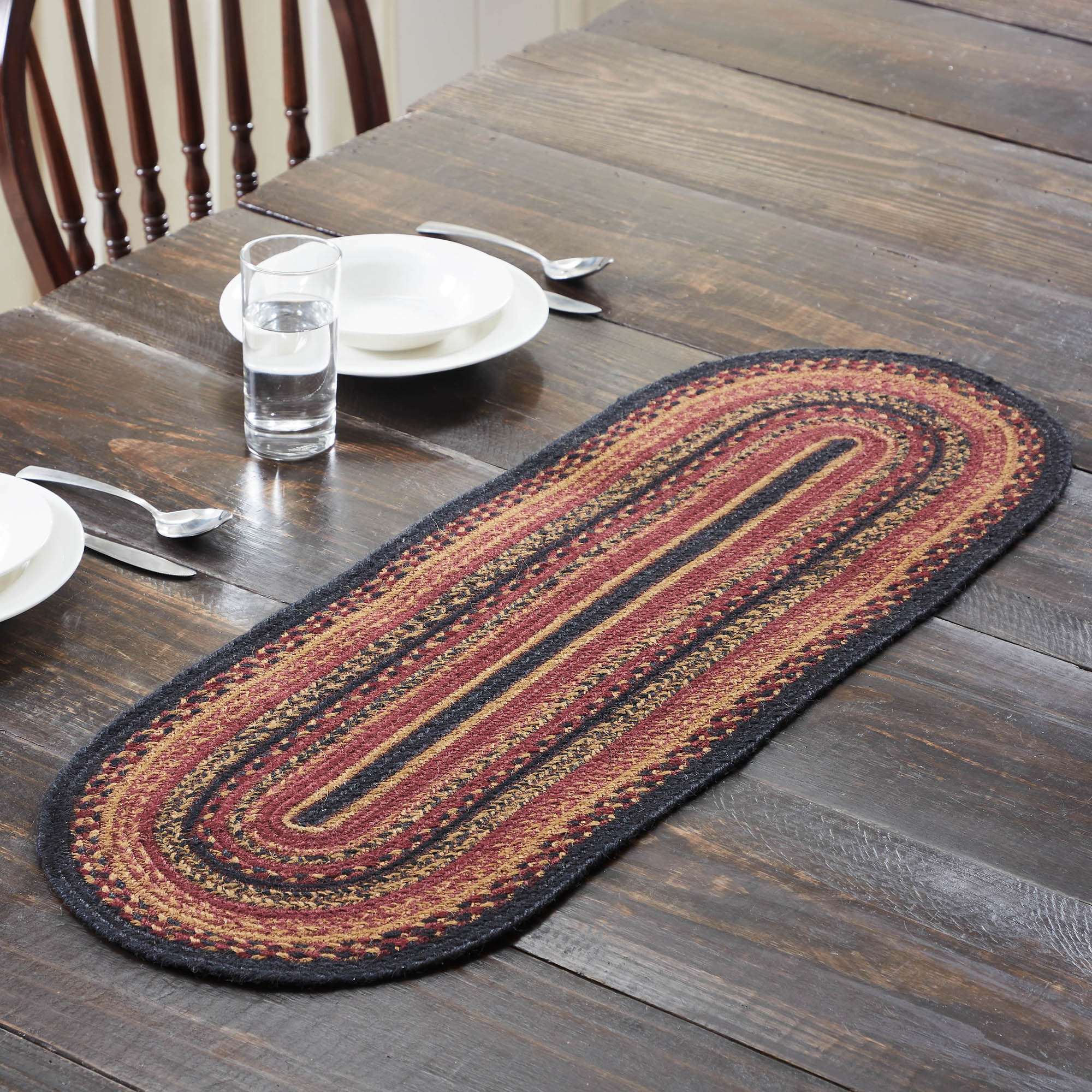 Heritage Farms Jute Oval Runner 13x36 VHC Brands
