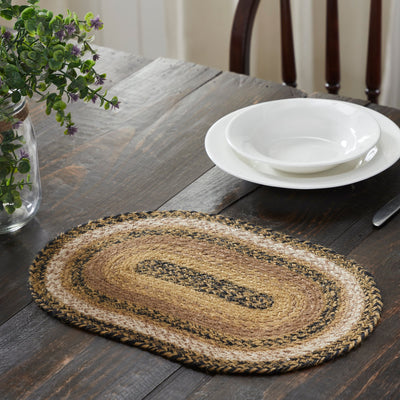 Kettle Grove Jute Braided Oval Placemat 10