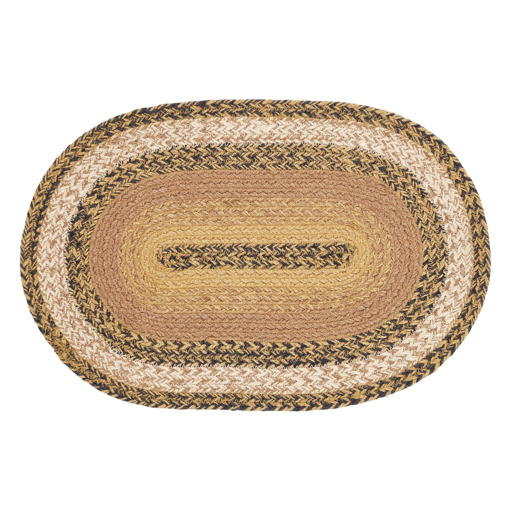 Kettle Grove Jute Braided Oval Placemat 12"x18" VHC Brands