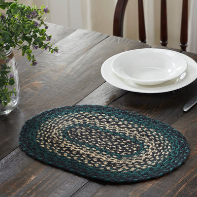 Pine Grove Jute Braided Oval Placemat 10