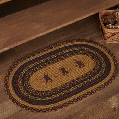 Heritage Farms Star and Pip Jute Braided Rug Oval 20