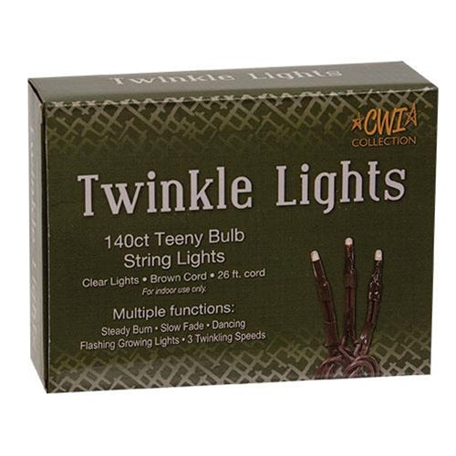 Twinkle Lights, Brown Cord