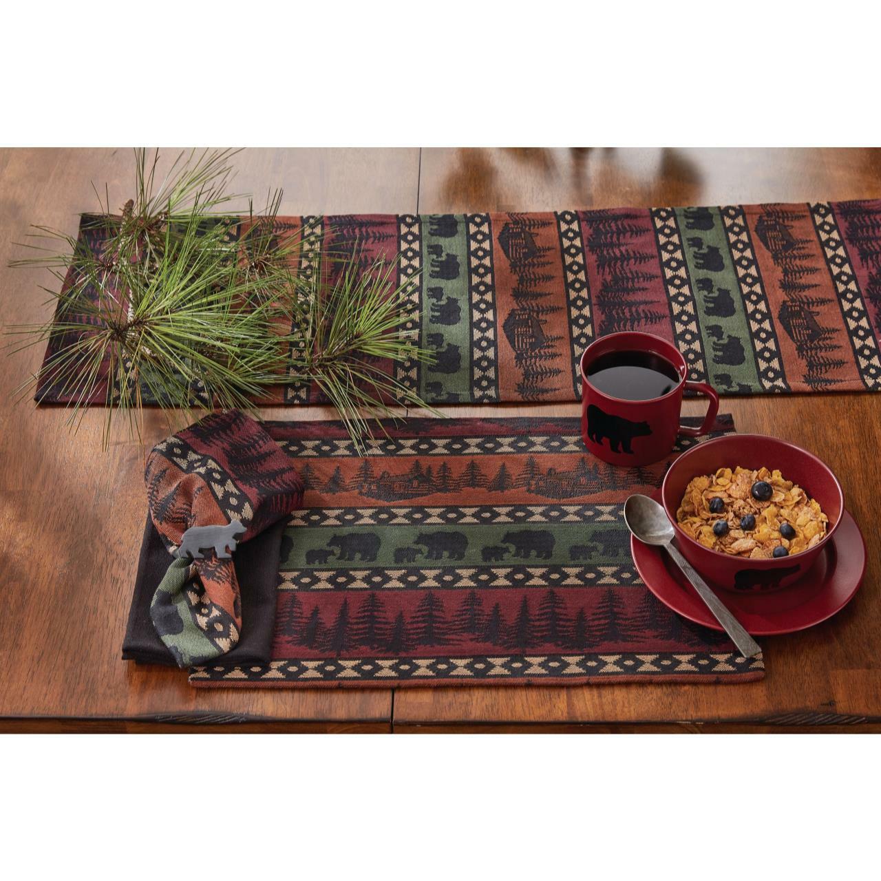 Mountain Bear Placemats - Set Of 6 Park Designs