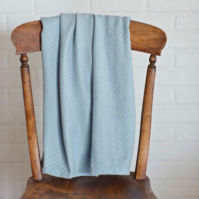 Medium Blue Baby Blanket 48x36 VHC Brands