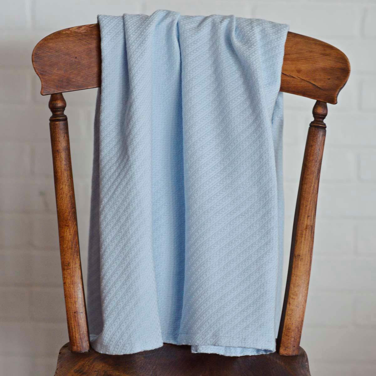Dusty Blue Baby Blanket 48x36 VHC Brands - The Fox Decor