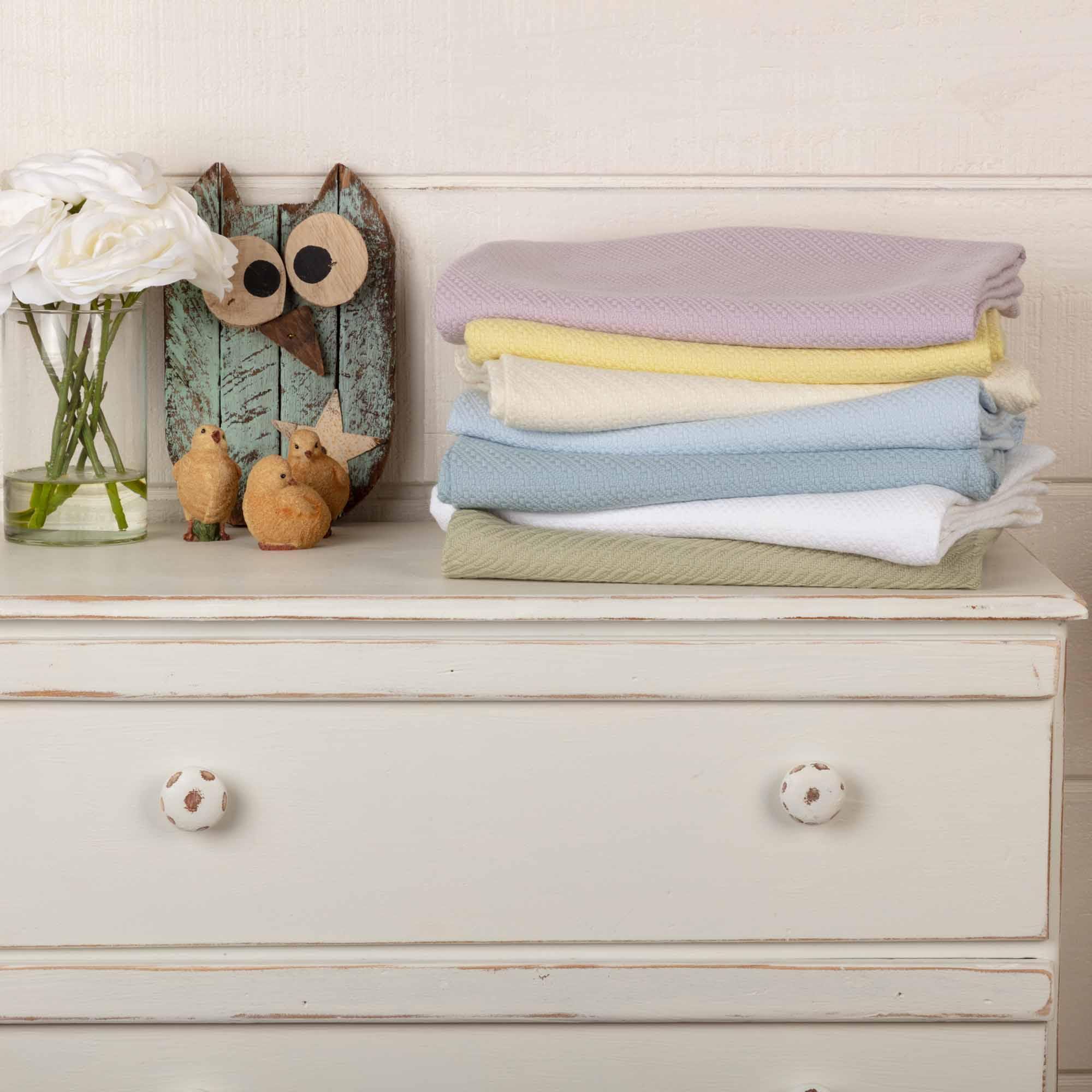 Sage Baby Blanket 48x36 VHC Brands - The Fox Decor