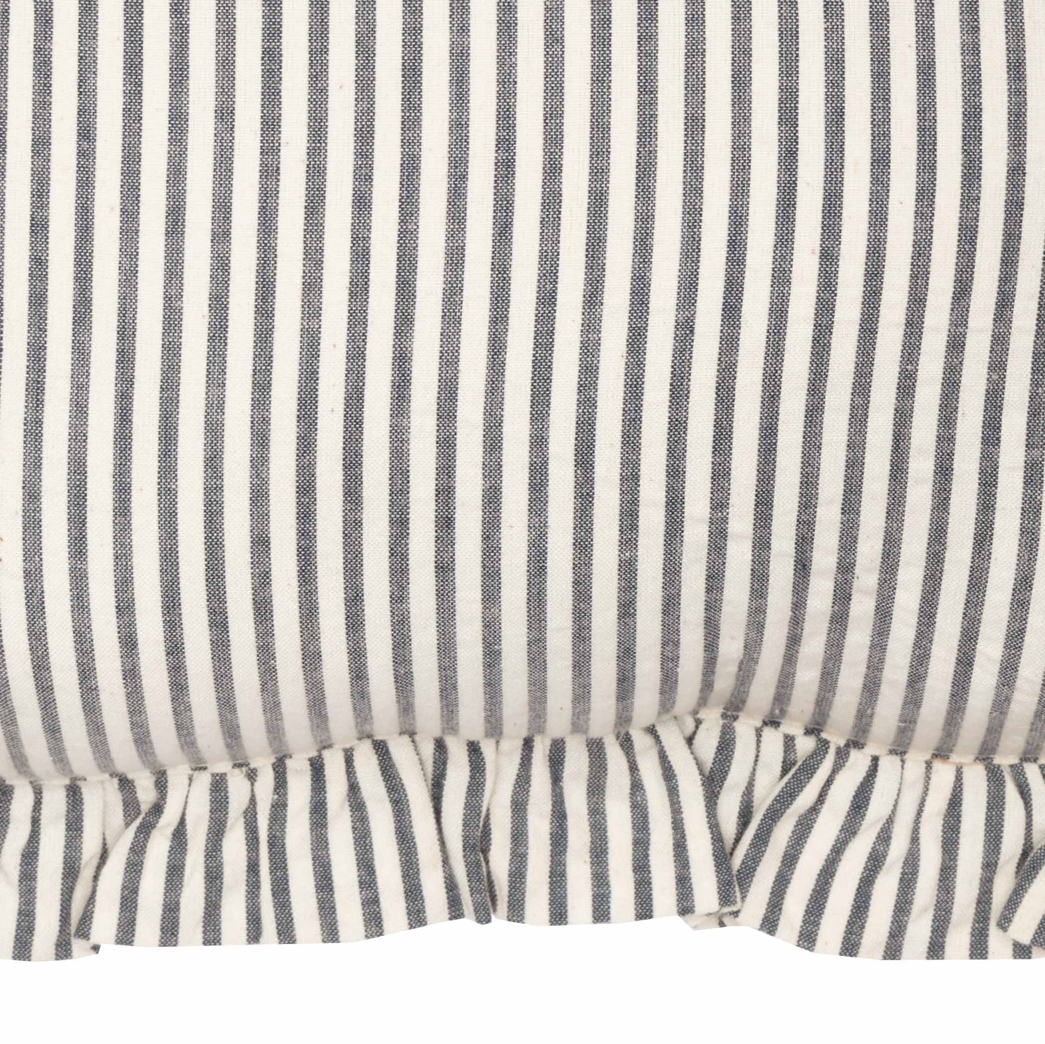 Hatteras Seersucker Blue Ticking Stripe Fabric Pillow 14x22 VHC Brands