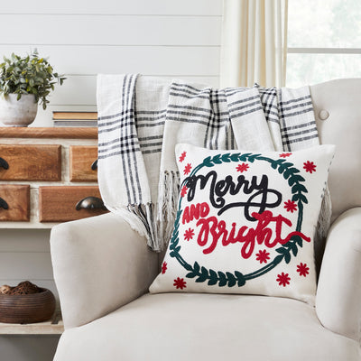 Black Plaid Merry & Bright Pillow Cover 18x18 VHC Brands