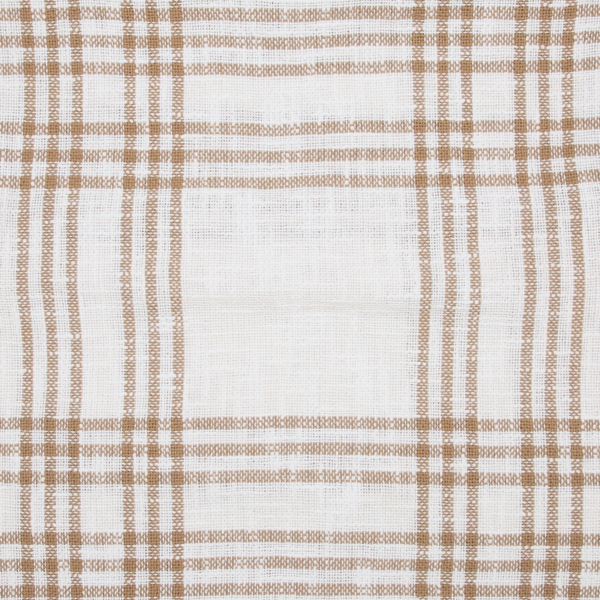 Wheat Plaid Fabric Pillow Cover 18x18 VHC Brands