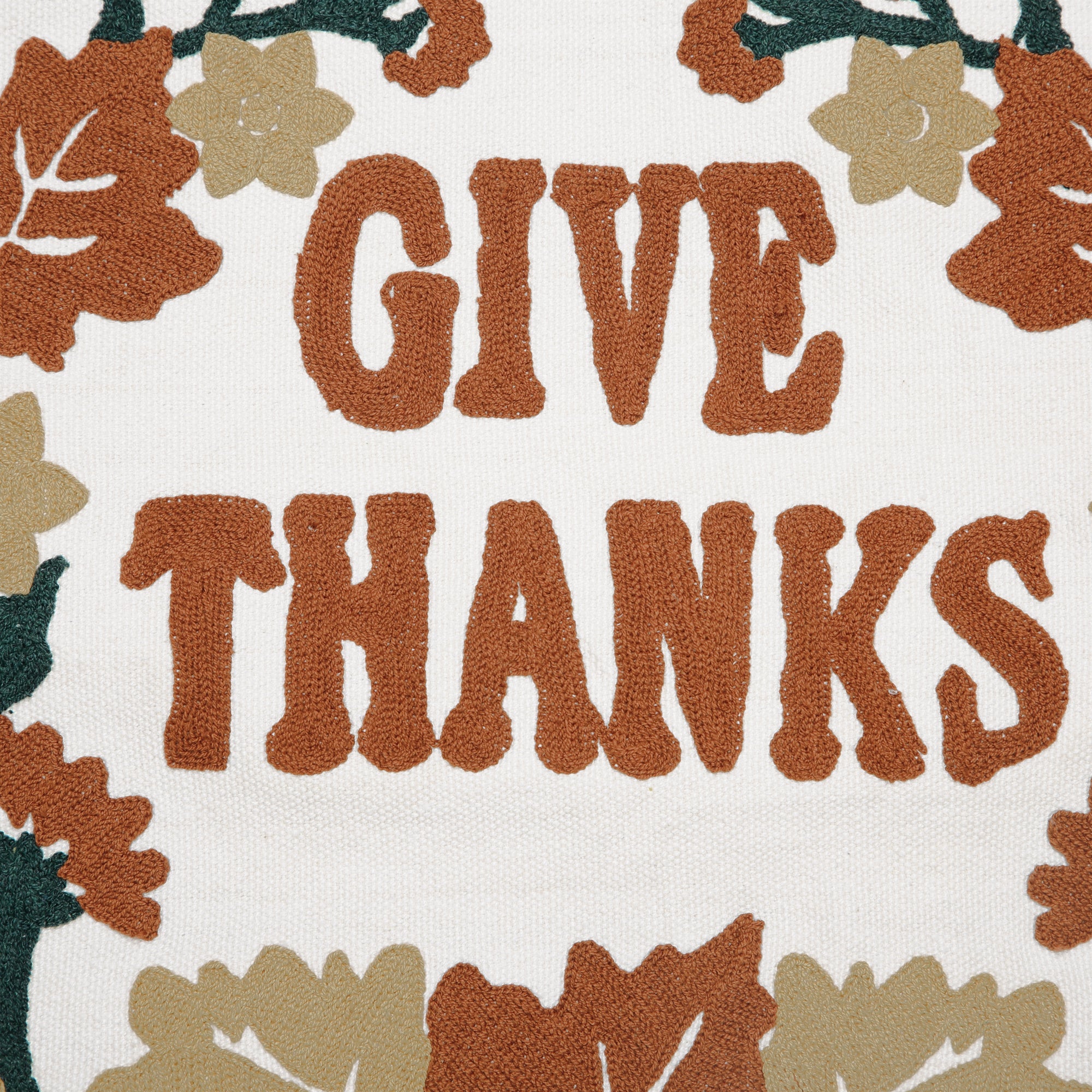 Wheat Plaid Give Thanks Pillow Cover 18x18 VHC Brands