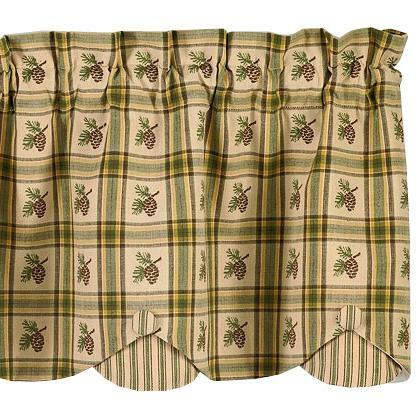 Pine Lodge Valance - Lined Layered Park Designs