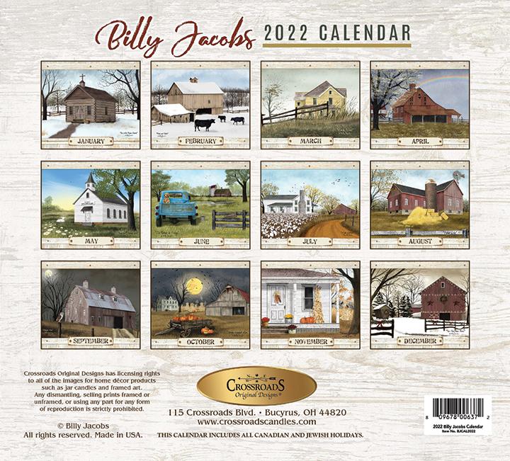 Billy Jacobs 2022 Calendar