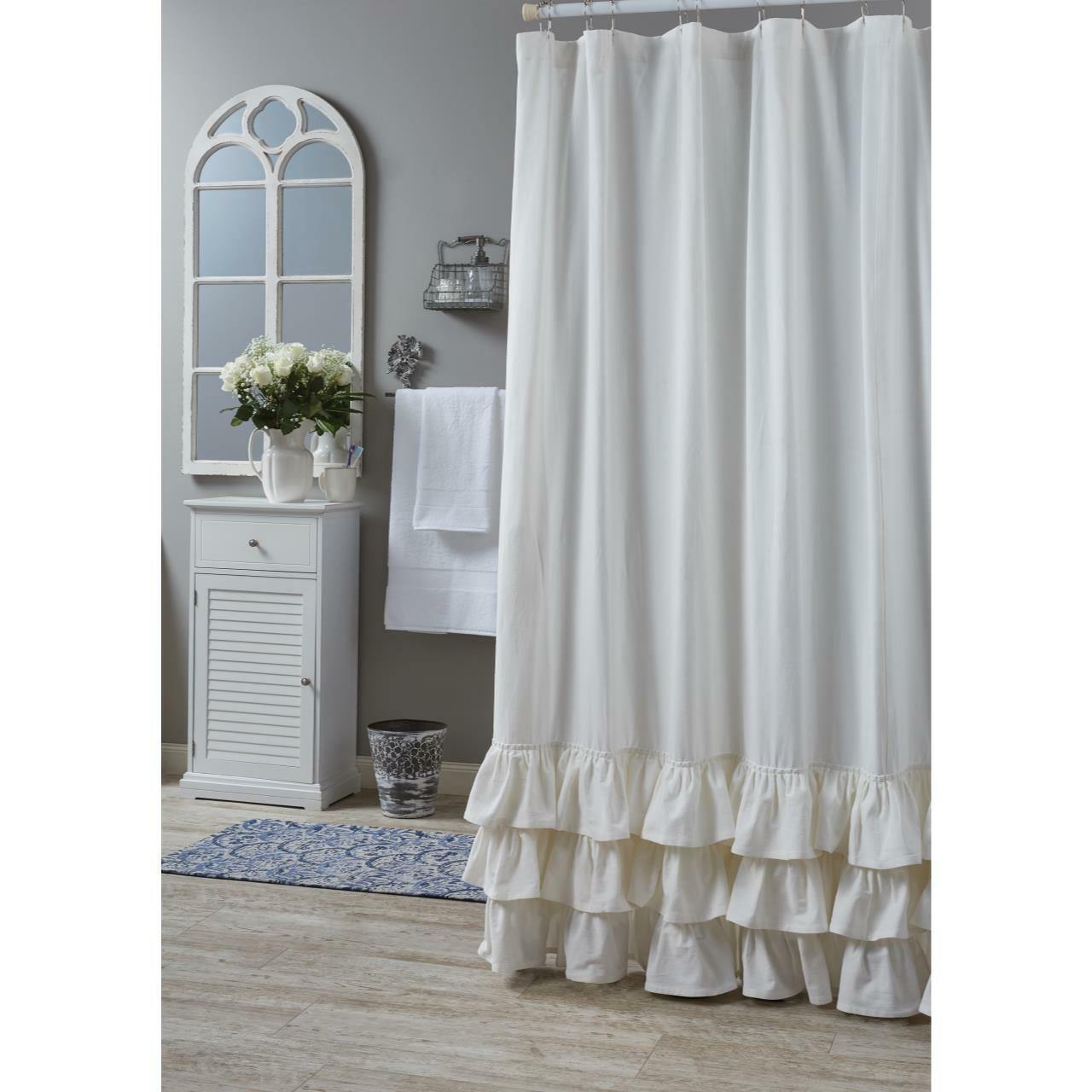 Ruffled Shower Curtain - 72" x 72" Park Designs - The Fox Decor