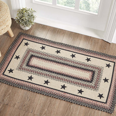 Colonial Star Jute Braided Rug Rect with Rug Pad 27