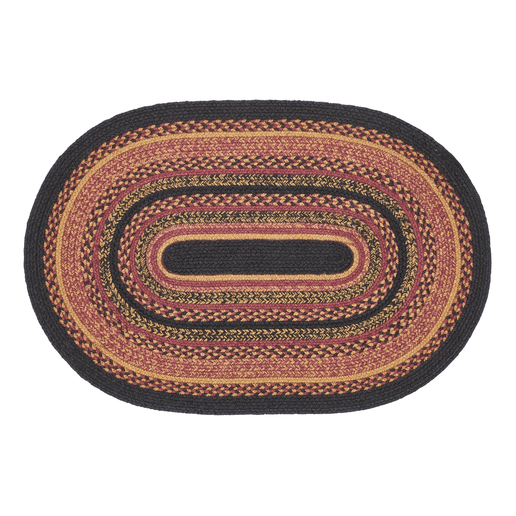 Heritage Farms Jute Braided Rug Oval with Rug Pad 24"x36" VHC Brands