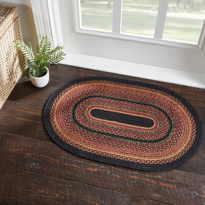 Heritage Farms Jute Braided Rug Oval with Rug Pad 24