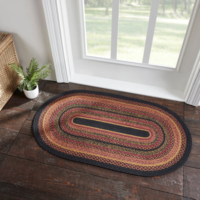 Heritage Farms Jute Braided Rug Oval with Rug Pad 27