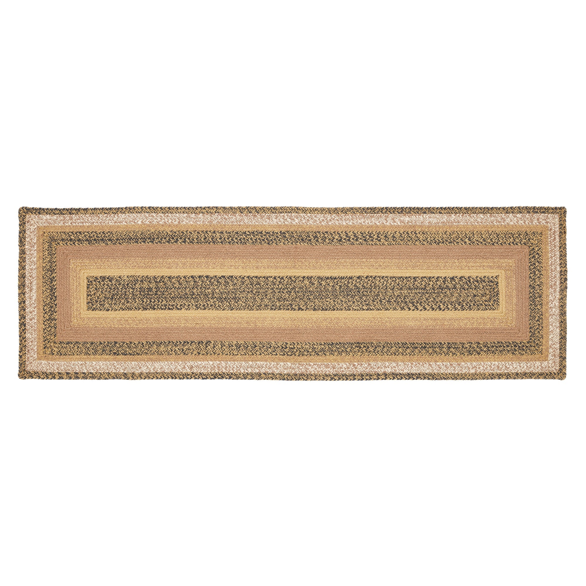Kettle Grove Jute Braided Rug/Runner Rect. with Rug Pad 2'x6.5' VHC Brands