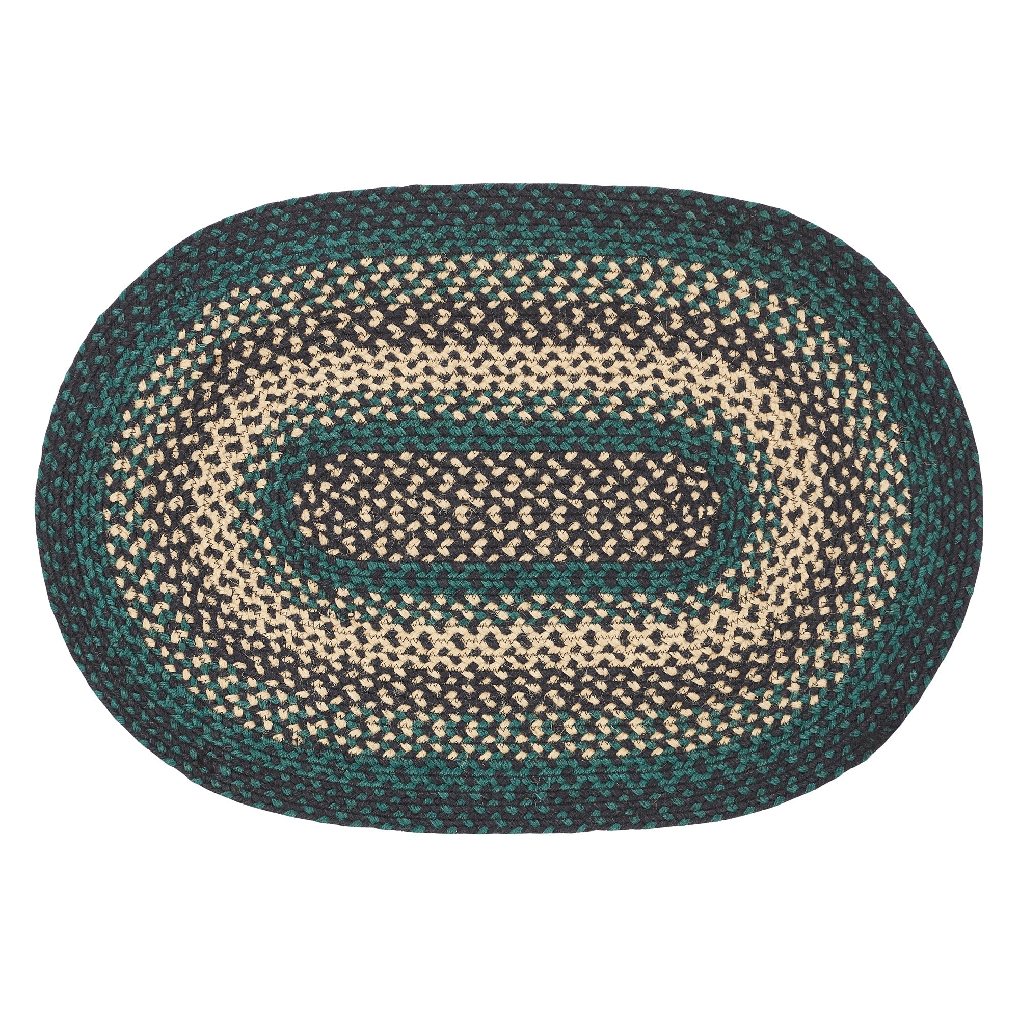 Pine Grove Jute Braided Rug Oval with Rug Pad 20"x30" VHC Brands
