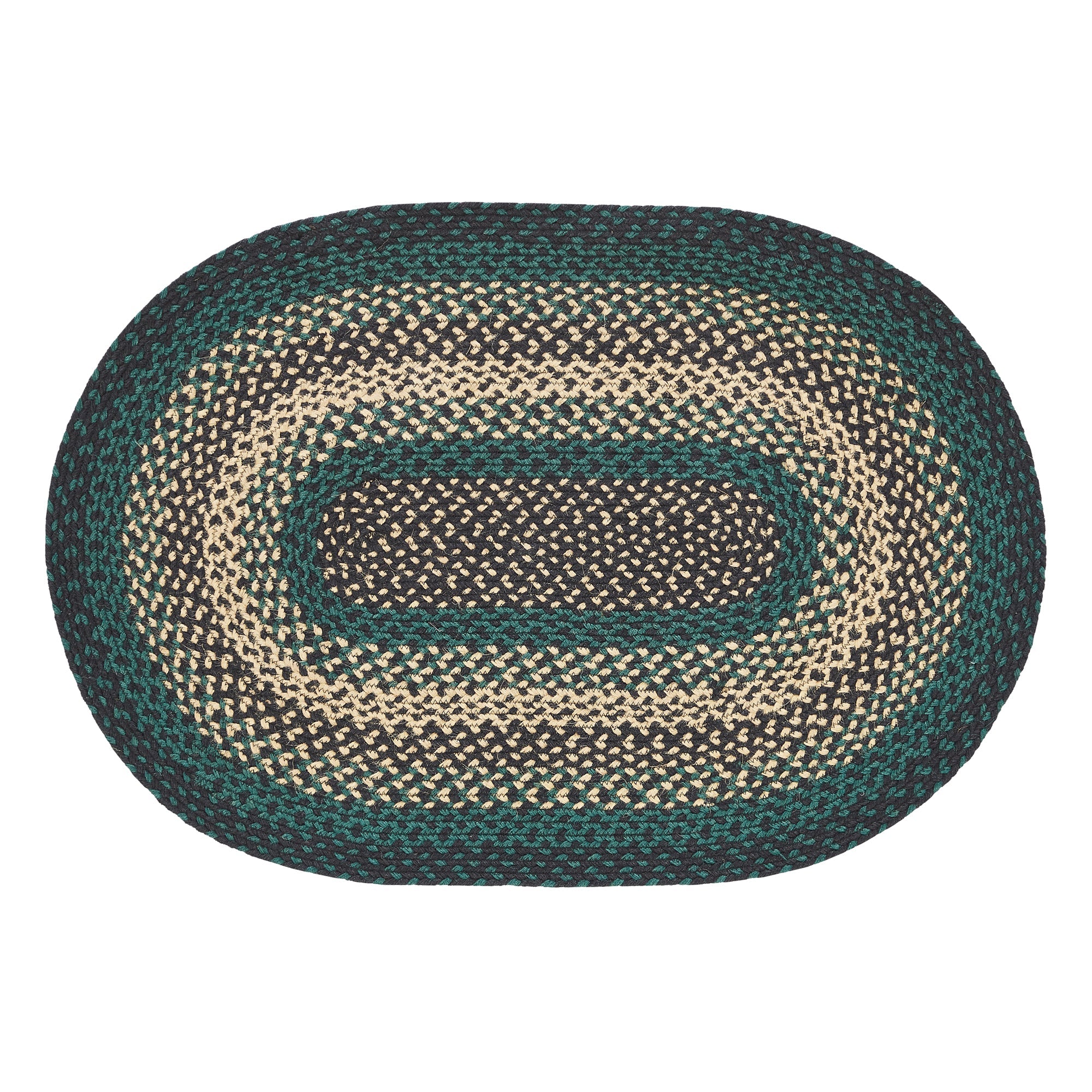 Pine Grove Jute Braided Rug Oval with Rug Pad 2'x3' VHC Brands