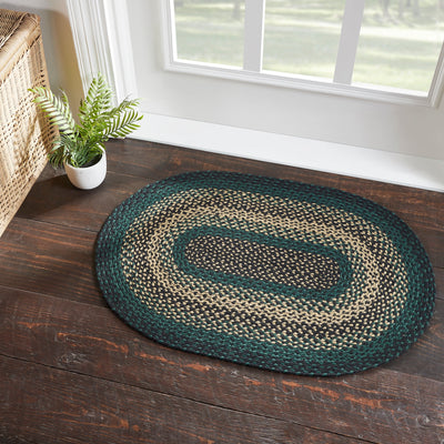 Pine Grove Jute Braided Rug Oval with Rug Pad 2'x3' VHC Brands