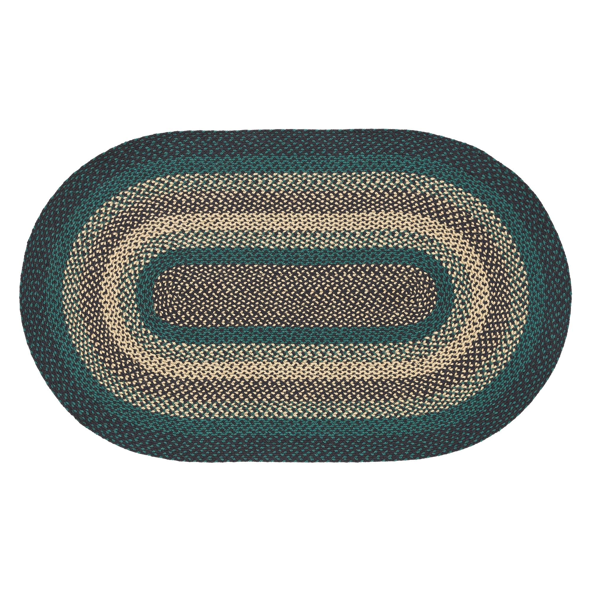 Pine Grove Jute Braided Rug Oval with Rug Pad 3'x5' VHC Brands