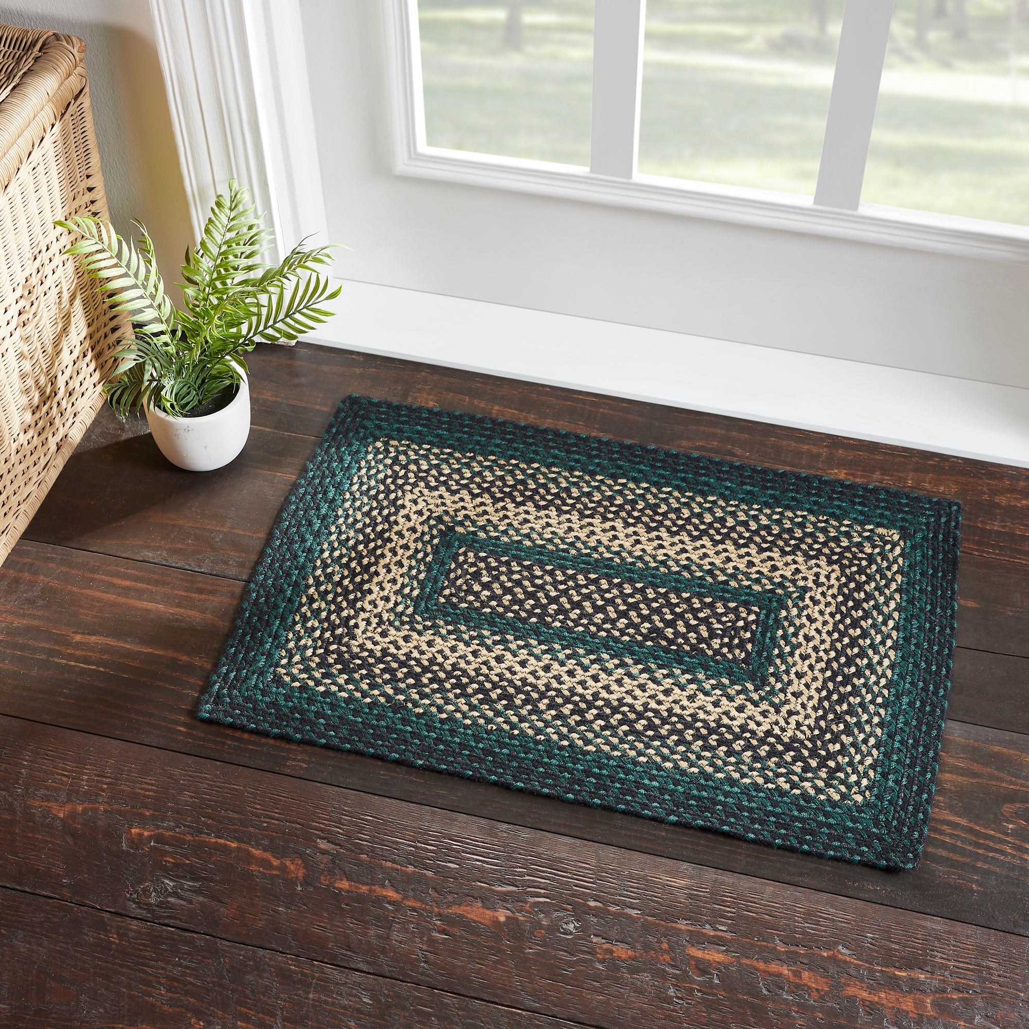Pine Grove Jute Braided Rug Rect. with Rug Pad 20"x30" VHC Brands