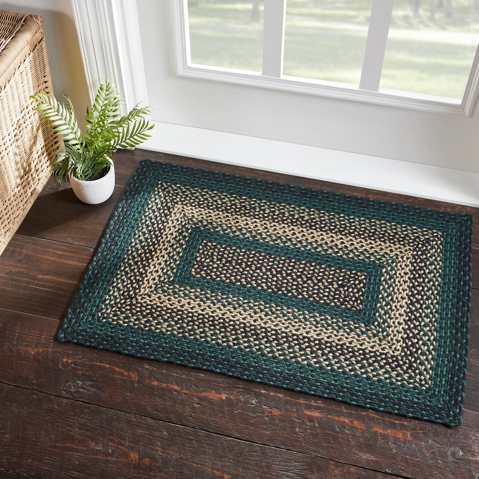 Pine Grove Jute Braided Rug Rect. with Rug Pad 2'x3' VHC Brands