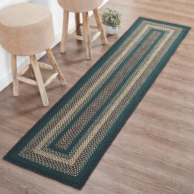 Pine Grove Jute Braided Rug/Runner Rect. with Rug Pad 2'x8' VHC Brands