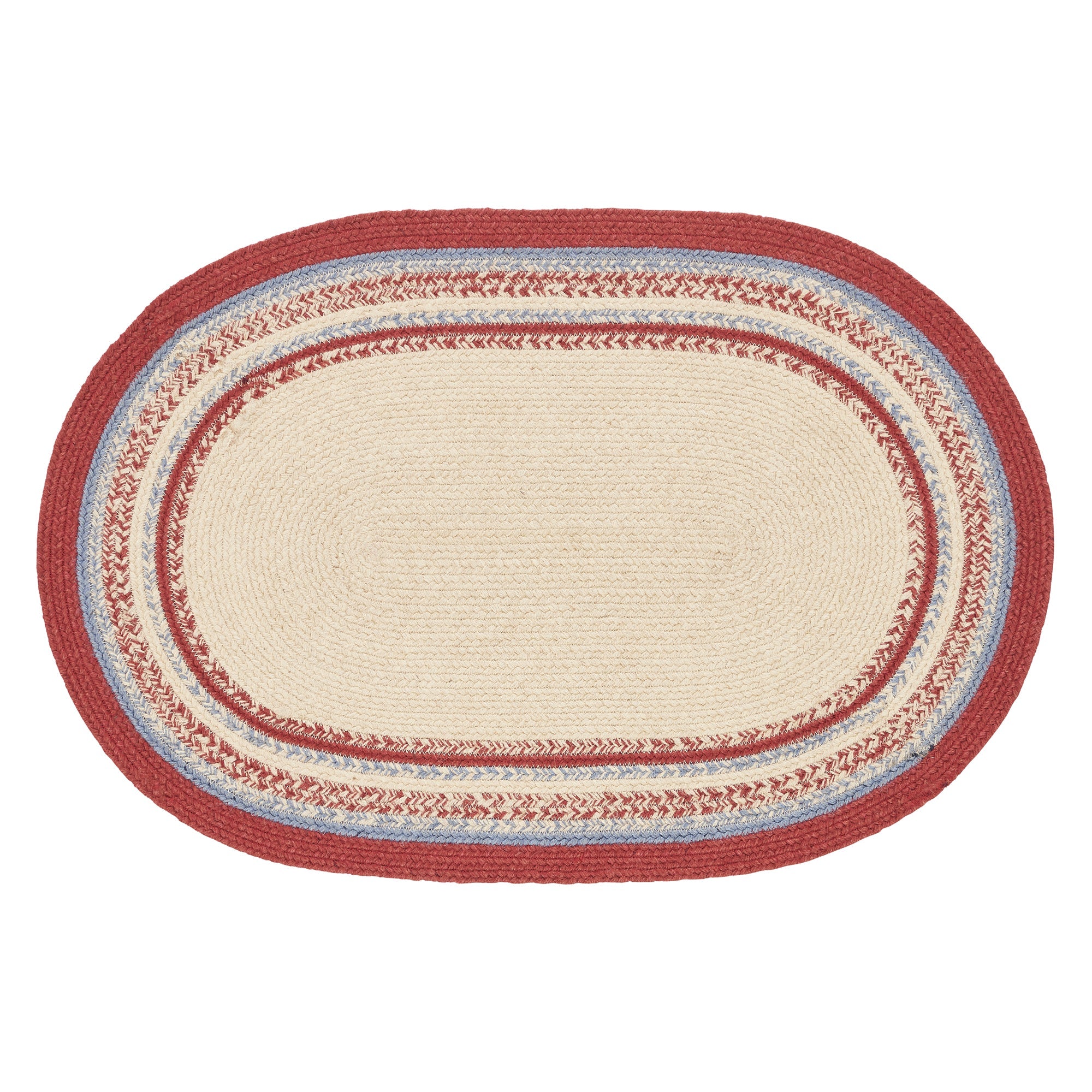 Celebration Jute Braided Rug Oval w/ Pad 24"x36" VHC Brands