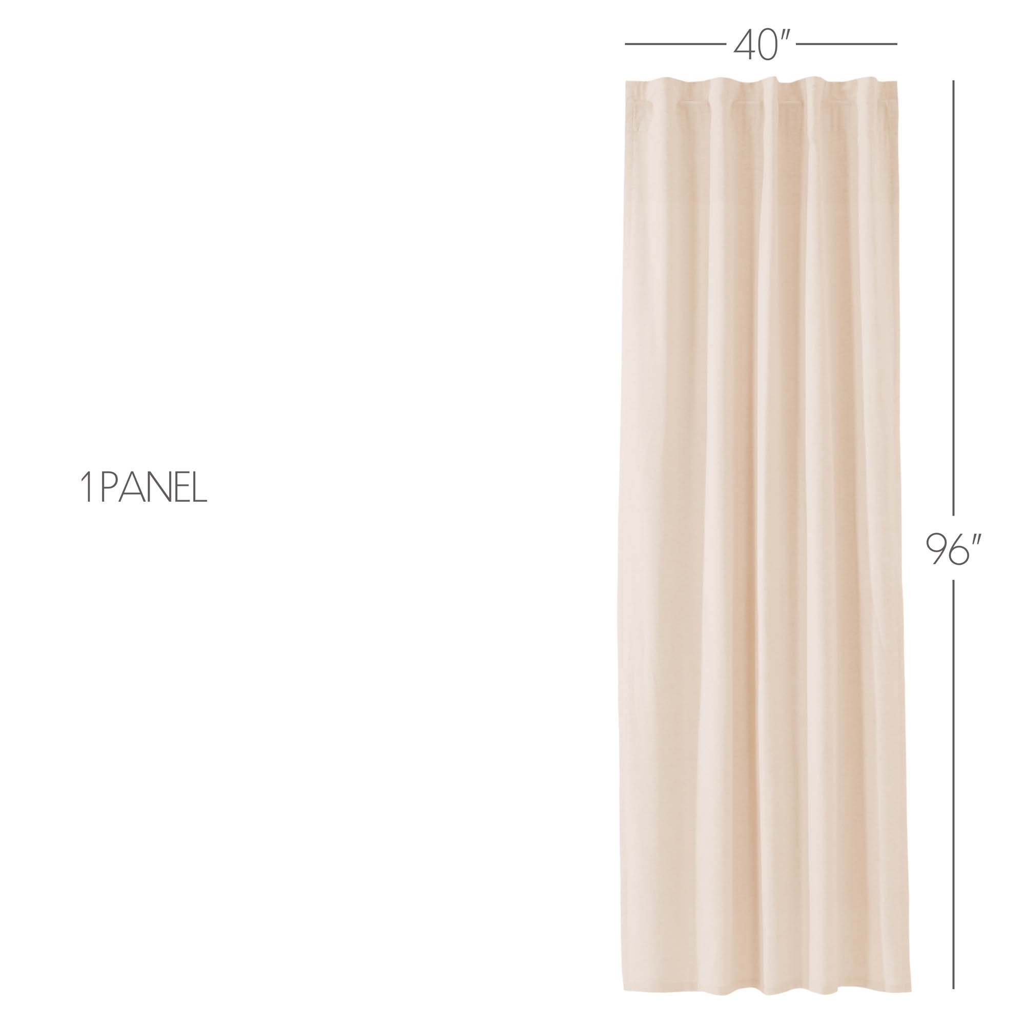 Simple Life Flax Natural Panel Curtain 96"x40" VHC Brands