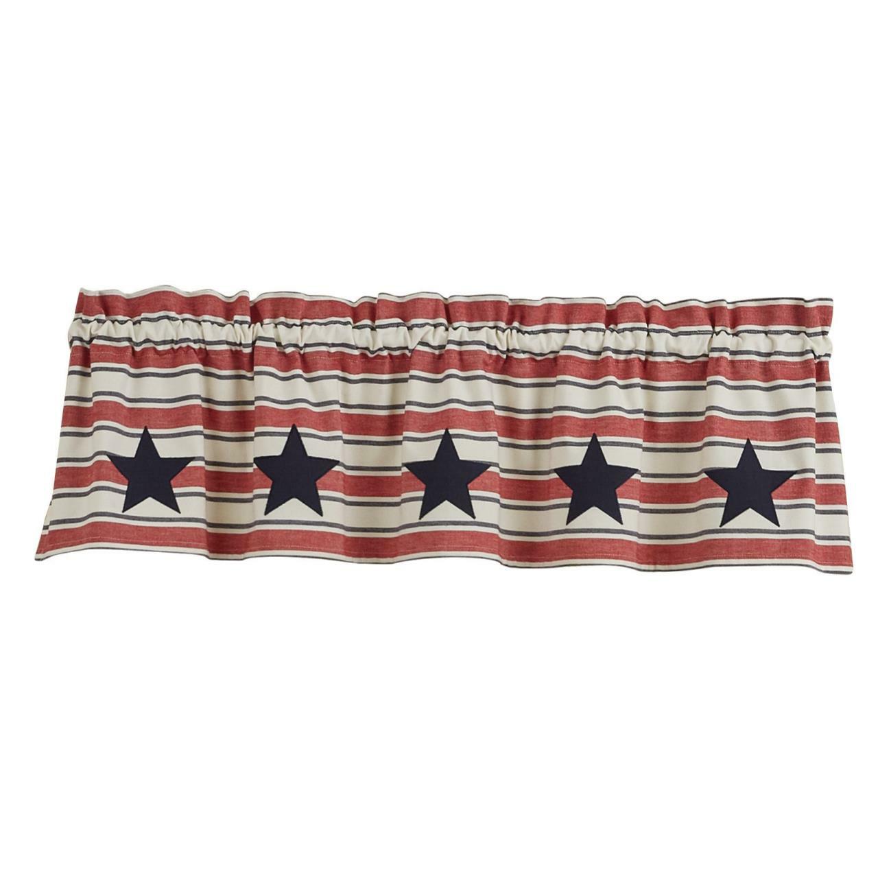 Stars & Stripes Patch Lined Valance - Park Designs