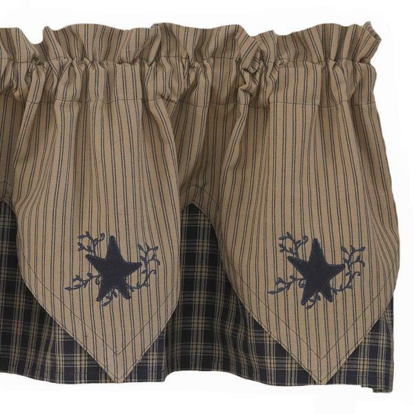 Sturbridge Navy Star Valance - Point Park Designs