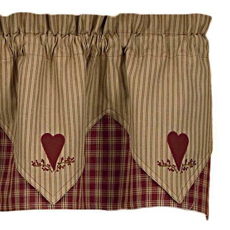 Sturbridge Wine Heart Valance - Point Park Designs